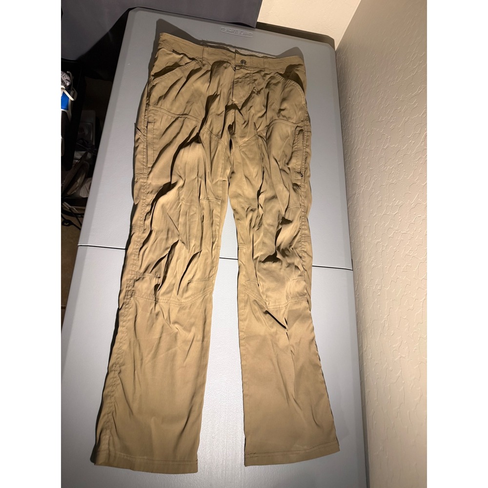 Kuhl Renegade Khaki Tan Hiking Pants Mens 33x32 Technical Outdoor Trek
